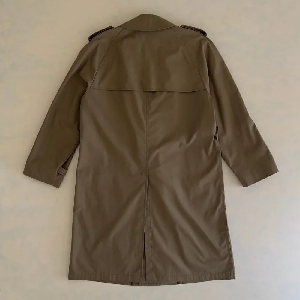 London Fog Vintage Iconic Beige Trench Coat 40S - Picture 4 of 7